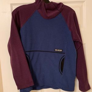 Kids Micro Grid Fleece Melanzana Hoody